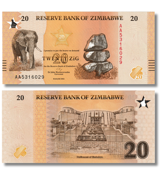 20 ZiG, Зімбабве, 2026 рік, UNC 005119 фото