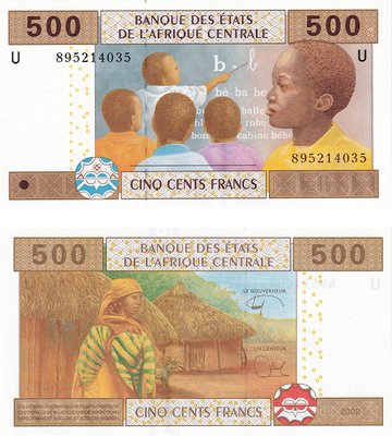 500 Francs, Central African / Cameroon, 2002, UNC