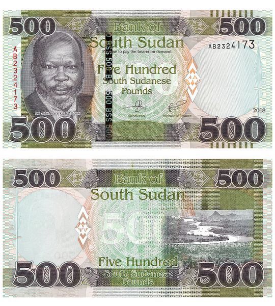500 Pounds, Південний Судан, 2018 рік, UNC 002830 фото 500 Pounds, Південний Судан, 2018 рік, UNC 002830 фото