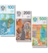 3 banknoty 100, 200, 500 dinar&oacute;w, Serbia, 2011 - 2013 rok, UNC