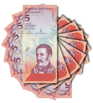 10 банкнот по 5 Боливаров, Венесуэла, 2018 год, UNC 001785 фото