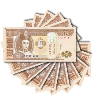 10 Billetes de 50 T&ouml;gr&ouml;g, Mongolia, 2019 (2020), UNC 000855 фото