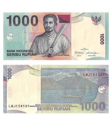 1000 Rupiah, Індонезія, 2013 ( 2000 ) рік, UNC 000716 фото