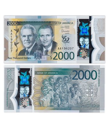 2000 Dollars, Ямайка, 2022 ( 2023 ) рік, UNC comm. Polymer 001735 фото