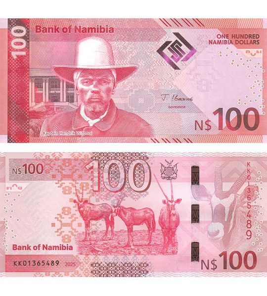 100 Dollars, Namibia, 2025, UNC