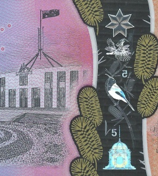5 dolarów, Australia, 2018 rok, UNC Polymer