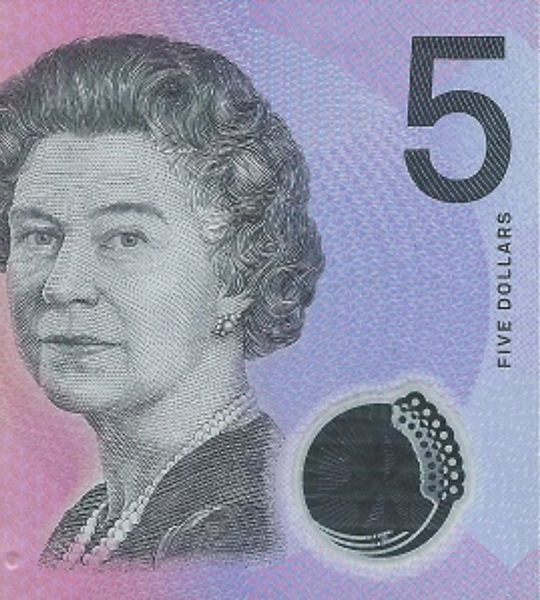 5 dolarów, Australia, 2018 rok, UNC Polymer