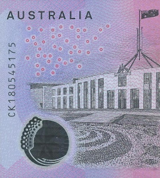 5 dolarów, Australia, 2018 rok, UNC Polymer