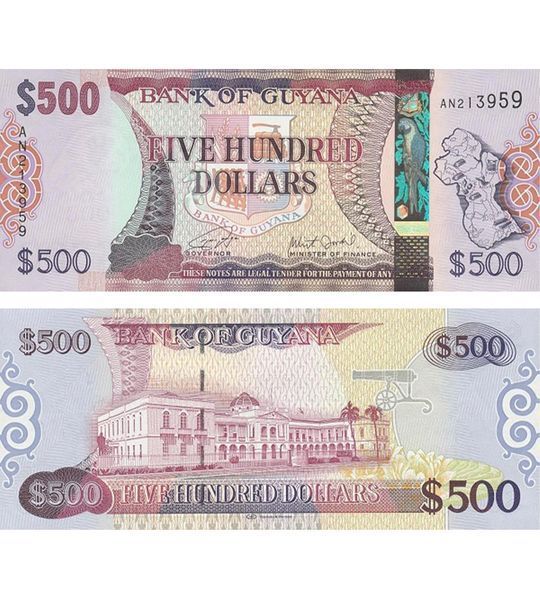 500 dolarów, Gujana, 2019 rok, UNC