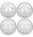 4 M&uuml;nzen 1, 5, 10, 25 Cents, Sint Maarten, Cura&ccedil;ao, 2025, UNC 004073 фото 1