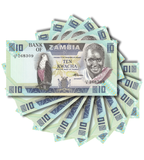 10 billetes de 10 Kwacha, Zambia, 1986 - 1988, UNC 001854 фото