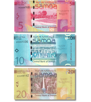 3 billets 5, 10, 20 Tala, Samoa, ann&eacute;es 2012&ndash;2017, UNC 005392 фото