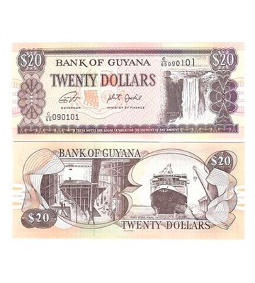 20 Dollars, Gujana, 2019, UNC