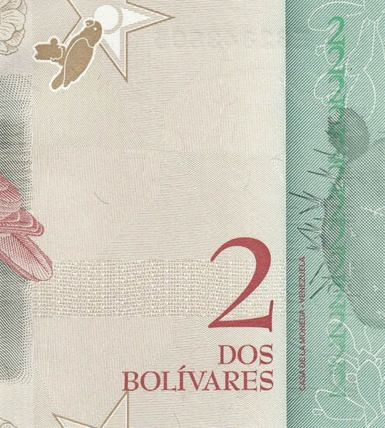 10 банкнот 2 Bolivares, Венесуела, 2018 рік, UNC 005542 фото
