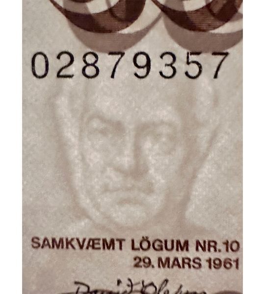 50 Koron, Islandia, 1961, UNC