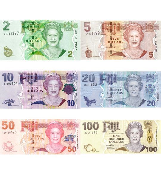 6 банкнот 2, 5, 10, 20, 50, 100 Долларов, Фиджи, 2007 год, UNC 004378 фото 6 банкнот 2, 5, 10, 20, 50, 100 Долларов, Фиджи, 2007 год, UNC 004378 фото