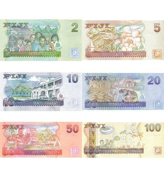 6 банкнот 2, 5, 10, 20, 50, 100 Долларов, Фиджи, 2007 год, UNC 004378 фото 6 банкнот 2, 5, 10, 20, 50, 100 Долларов, Фиджи, 2007 год, UNC 004378 фото