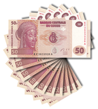 10 banknot&oacute;w 50 Francs, Кongo, 2013, UNC