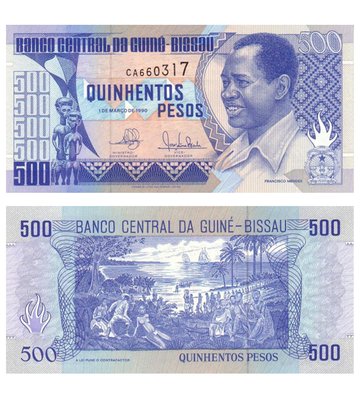 500 Pesos, Гвінея-Бісау, 1990 рік, UNC 002682 фото