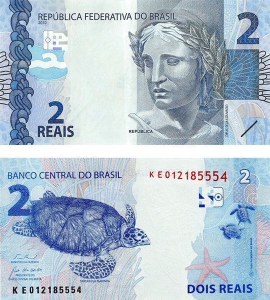 2 Reais, Бразилія, 2010 рік, UNC 004024 фото 2 Reais, Бразилія, 2010 рік, UNC 004024 фото