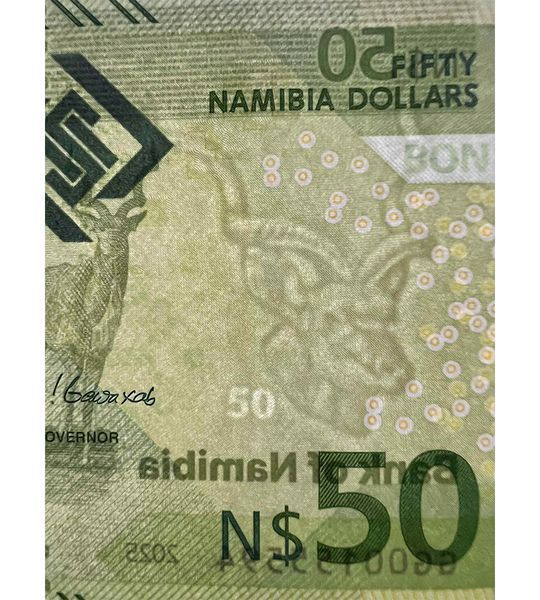 50 دولار، ناميبيا، 2025، UNC 004276 фото 50 دولار، ناميبيا، 2025، UNC 004276 фото