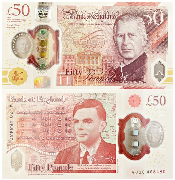 50 Pounds, England, 2024, UNC Polymer