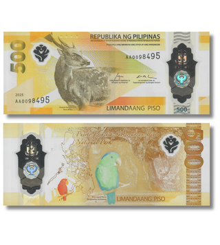 500 Pesos, Philippines, 2025, UNC Polymer