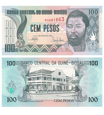 100 Pesos, Guinea-Bissau, 1990, UNC