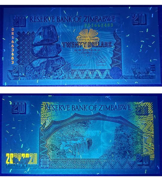 20 dolarów, Zimbabwe, 1997 rok, UNC