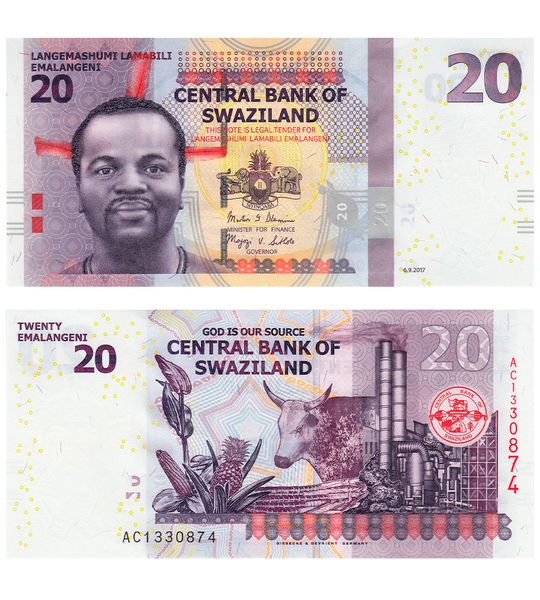 20 Emalangeni, Eswatini (Suazi), 2017, UNC