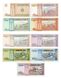 9 банкнот 1, 5, 10, 20, 50, 100, 500, 1000, 5000 Togrog, Монголія, 2008 - 2021 рік, UNC 000907 фото 2