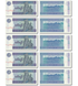 Conjunto de 10 c&eacute;dulas: 1 Kyat, Mianmar, UNC 004924 фото 2