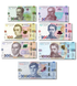 Set of 7 banknotes 20, 50, 100, 200, 500, 1000, 2000 Hryvnias, Ukraine, 2024 - 2026, UNC