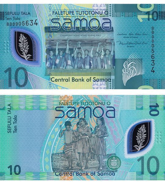 10 Tala, Samoa, 2023, UNC Polymer