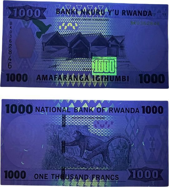 1000 Franchi, Ruanda, 2015, UNC 003976 фото