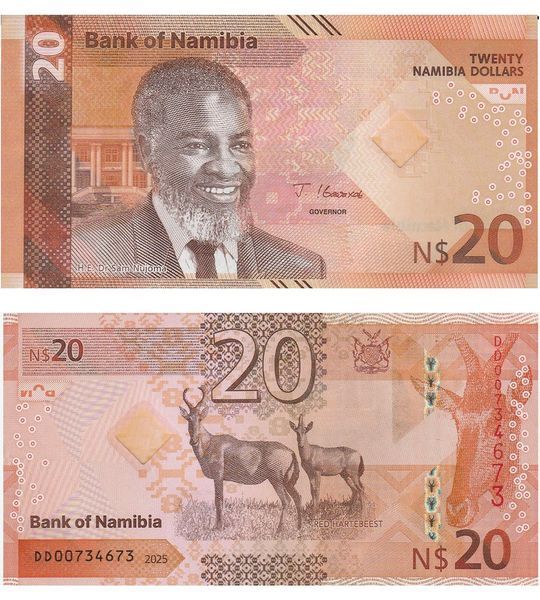 20 Dollars, Namibia, 2025, UNC