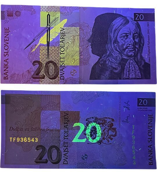20 Tolarów, Słowenia, 1992, UNC