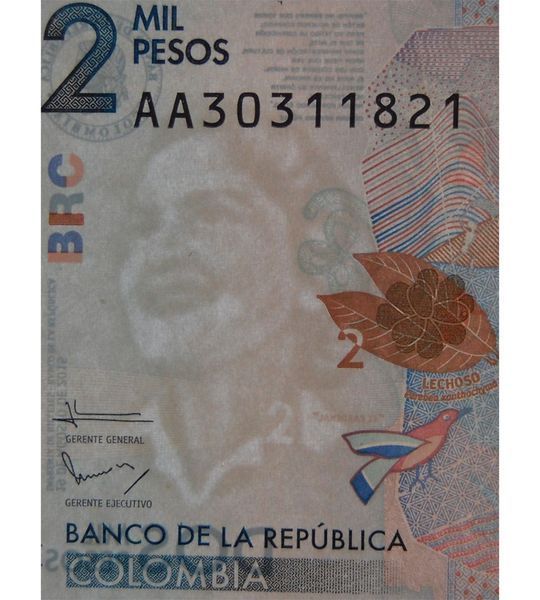 2000 Pesos, Colombia, 2019, UNC 004127 фото 2000 Pesos, Colombia, 2019, UNC 004127 фото