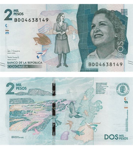 2000 Pesos, Colombia, 2019, UNC 004127 фото 2000 Pesos, Colombia, 2019, UNC 004127 фото