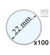 100 капсул для монет - 22 мм, Kammer 001989 фото 1