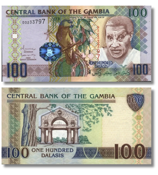 100 达拉西, 冈比亚, 2010年, 全新品 (UNC) 004903 фото