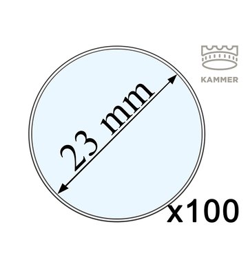 100 kapsuł na monety - 23 mm, Kammer