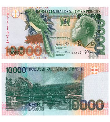 10000 Dobras, Wyspy Świętego Tomasza i Książęca, 2013, UNC