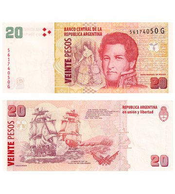 20 Pesos, Аргентина, 2003 рік, UNC 002635 фото