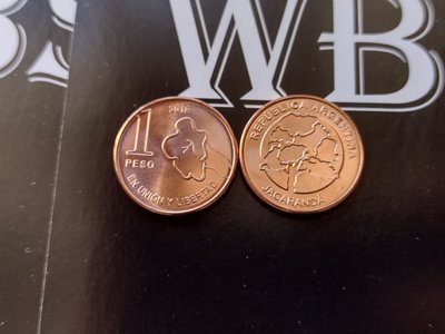1 Peso, Аргентина, 2019 рік, UNC 001109 фото