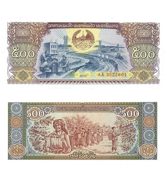 100 банкнот 500 Kip, Лаос, 2015 рік, UNC 002935 фото