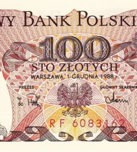 100 Zloty, Polonia, 1988, UNC 005672 фото