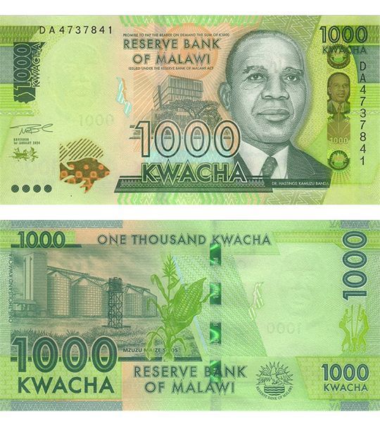 1000 Kwacha, Малаві, 2024 рік, UNC 003531 фото 1000 Kwacha, Малаві, 2024 рік, UNC 003531 фото