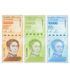 3 banknotes 10000, 20000, 50000 Bolivares, Venezuela, 2019, UNC