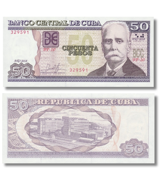 50 pesos, Kuba, 2018 rok, UNC